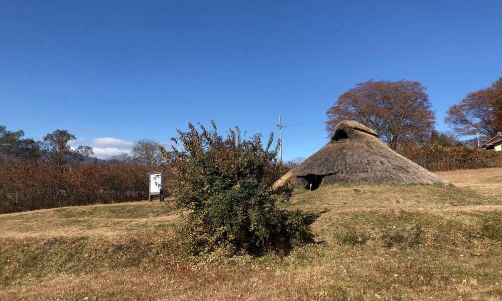 八ヶ岳山麓に残る竪穴住居跡と周囲の緩やかな地形